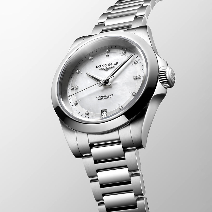 Longines Conquest Automatic Mother of Pearl Dial 34mm L3.430.4