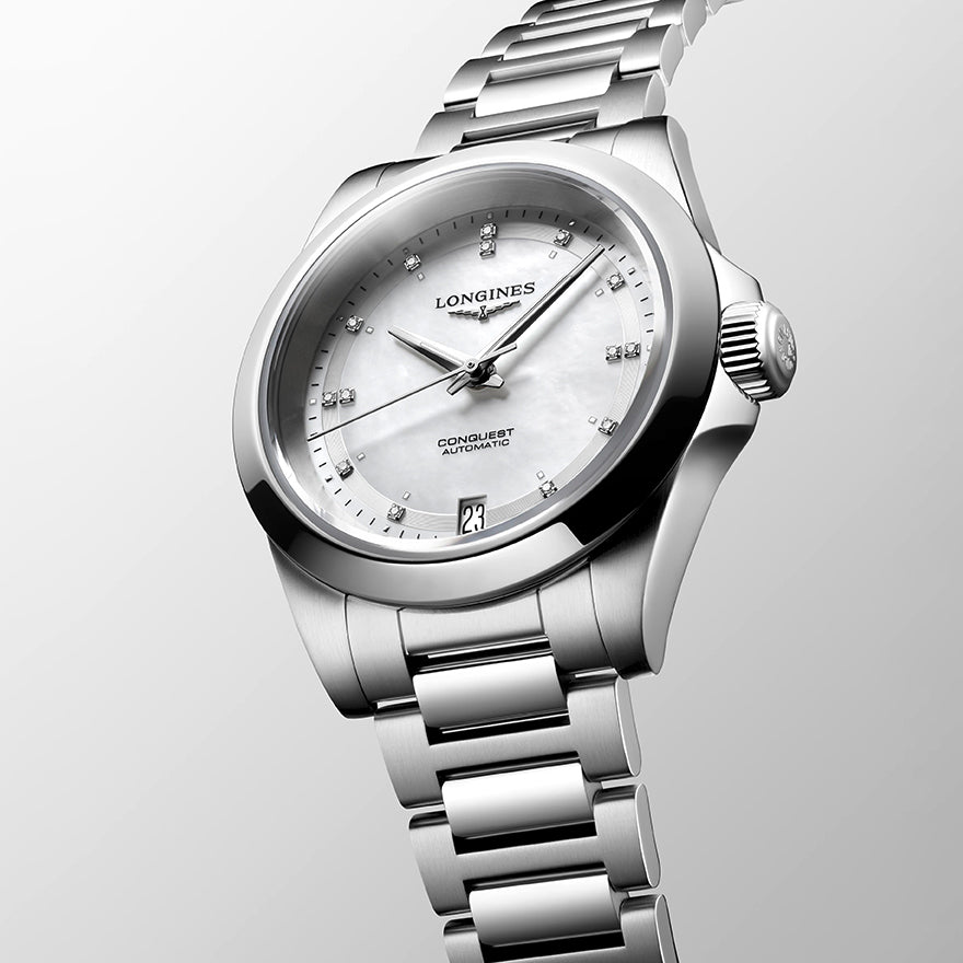 Longines Conquest Automatic Mother of Pearl Dial 34mm | L3.430.4.87.6
