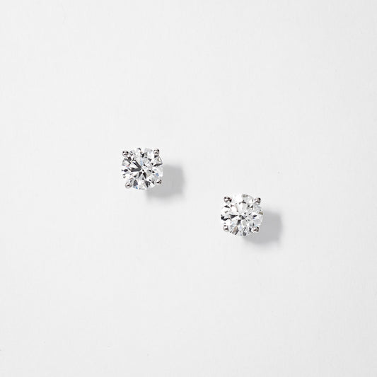 Lab Grown Diamond Stud Earrings in 14K White Gold (1.00 ct tw)