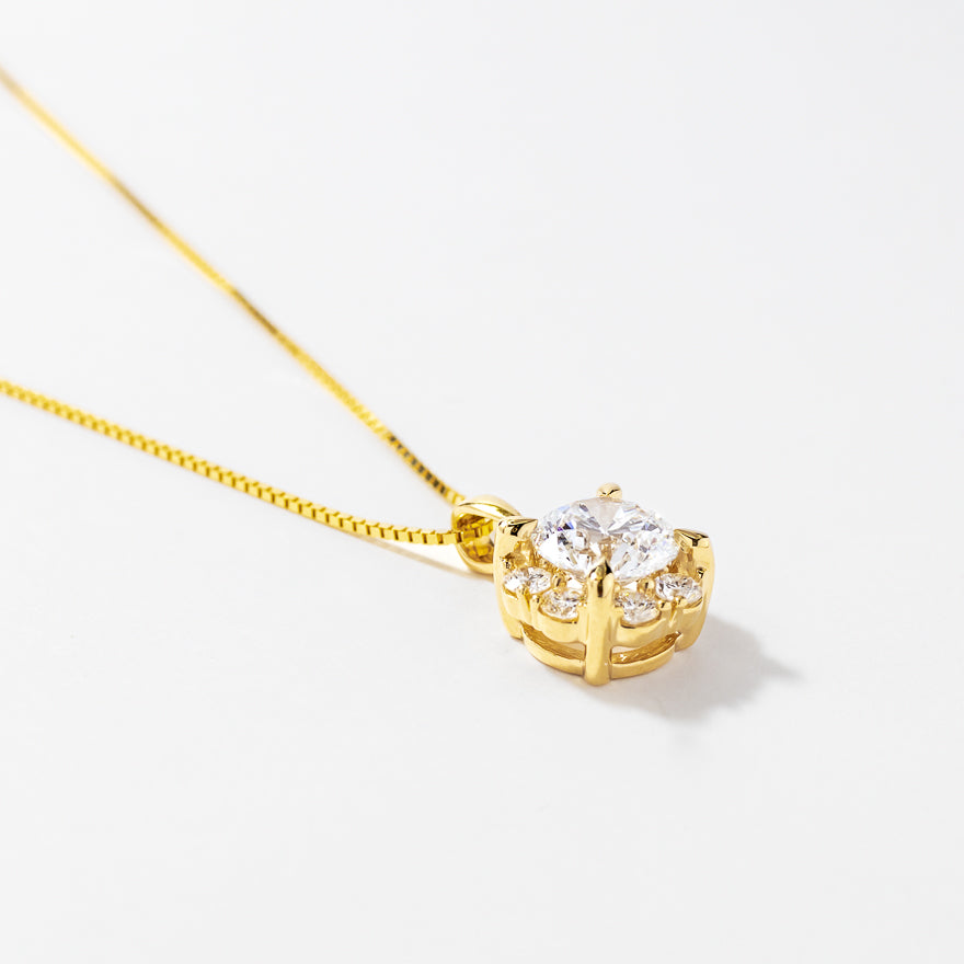 Lab Grown Diamond Necklace in 14K Yellow Gold (1.34 ct tw)