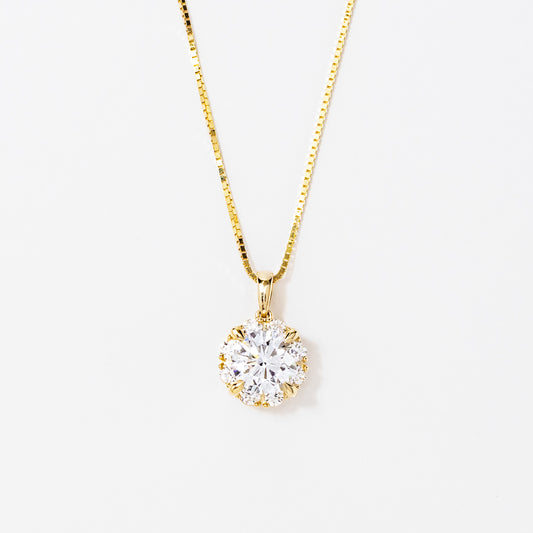 Lab Grown Diamond Necklace in 14K Yellow Gold (1.34 ct tw)