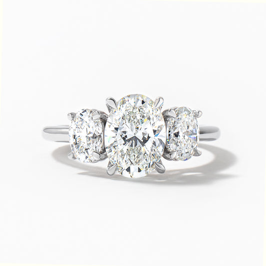Three Stone Oval Lab Grown Diamond Engagement Ring (3.00 ct tw)