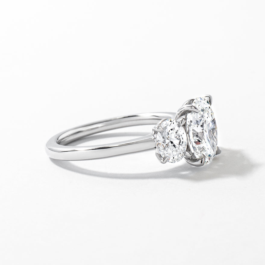 Three Stone Oval Lab Grown Diamond Engagement Ring (3.00 ct tw)