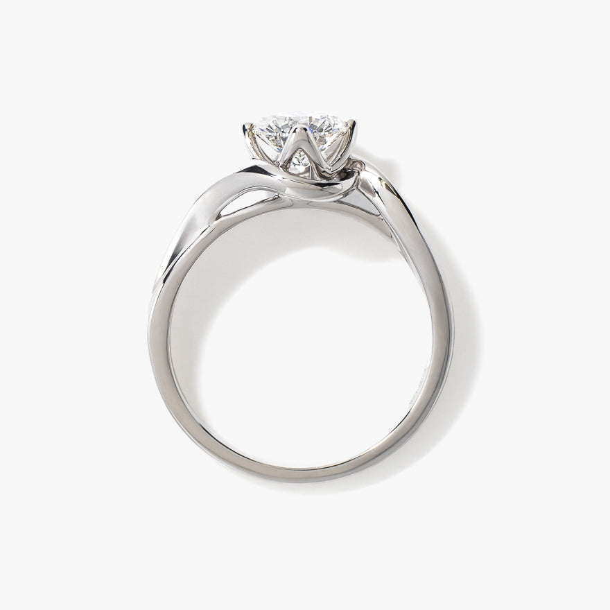 Lab Grown Round Cut Diamond Engagement Ring in 14K White Gold (1.00 ct tw)