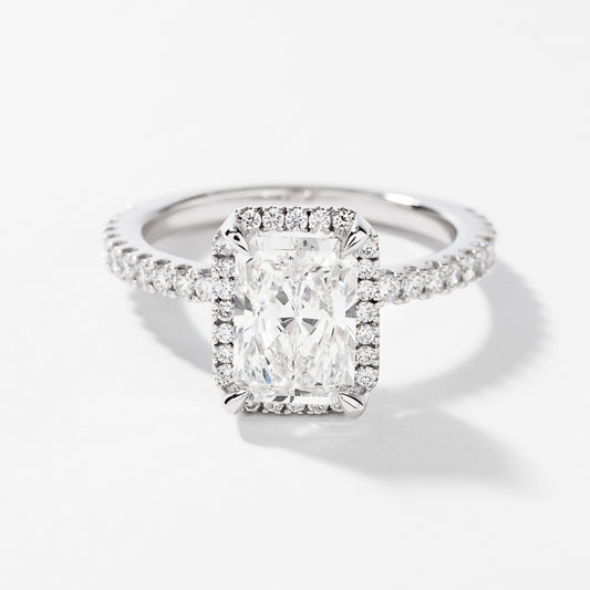 Radiant Cut Lab Grown Diamond Engagement Ring in 14K White Gold (2.52 ct tw)