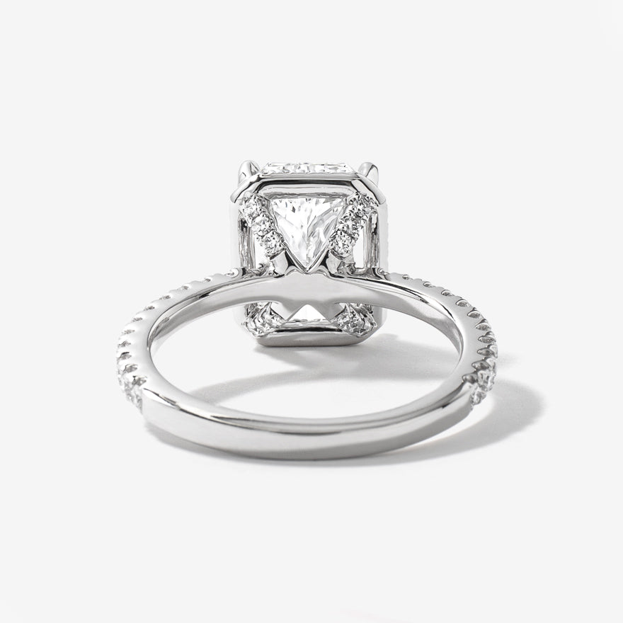 Radiant Cut Lab Grown Diamond Engagement Ring in 18K White Gold (3.55 ct tw)