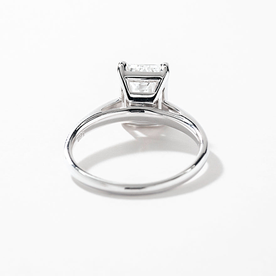 Lab Grown Emerald Cut Diamond Engagement Ring in 14K White Gold (3.00 ct tw)