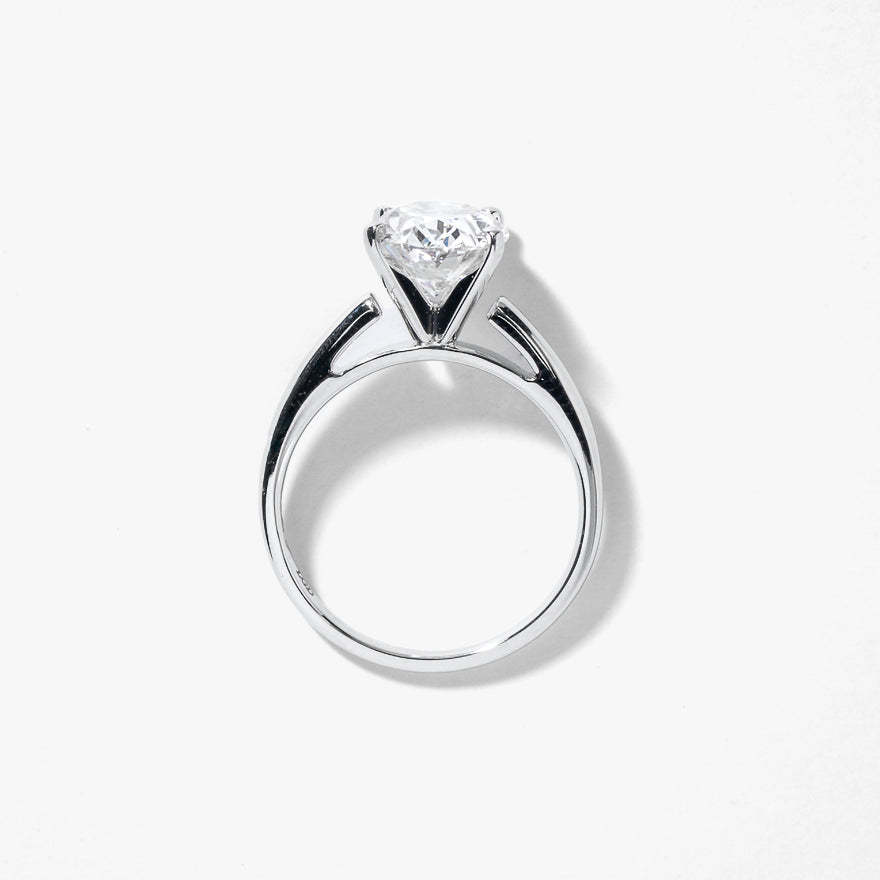 Lab Grown Oval Cut Diamond Engagement Ring in 14K White Gold (3.00 ct tw)