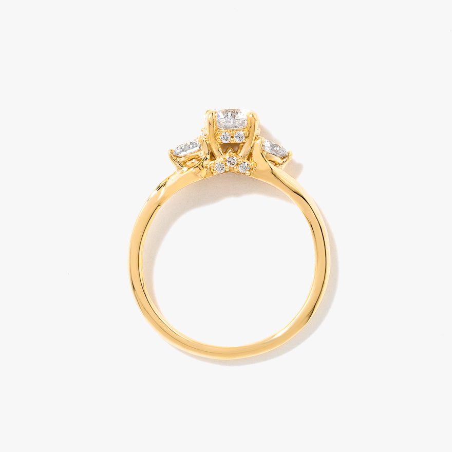 Lab Grown Round Cut Diamond Engagement Ring in 14K Yellow Gold (1.00 ct tw)