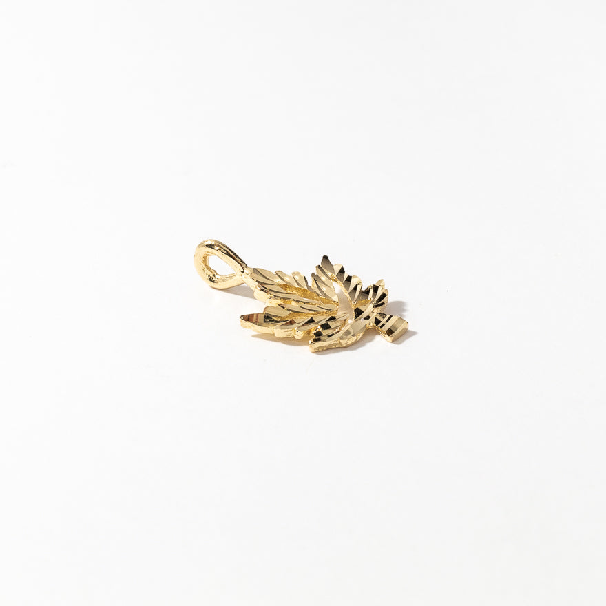 Maple Leaf Pendant in 10K Yellow Gold