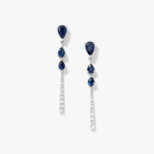 Multi-Look Sapphire Earrings in 10K White Gold