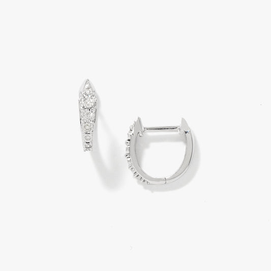 Diamond Hoop Earrings in 10K White Gold (0.20 ct tw)