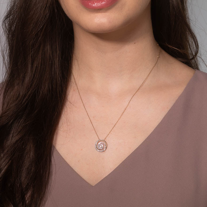 Swirl on sale diamond necklace