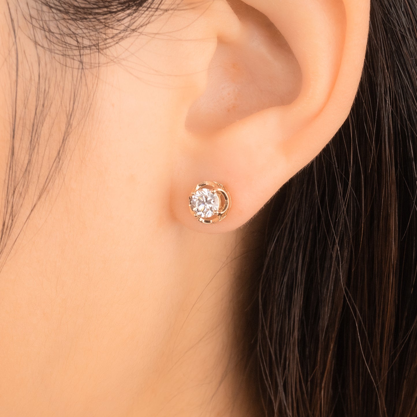 Lab Grown Diamond Stud Earrings in 10K Yellow Gold (0.75 ct tw)