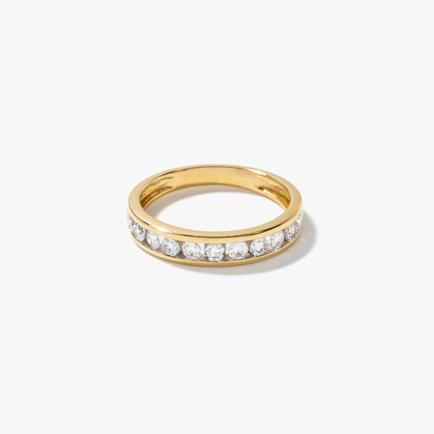 Lab Grown Diamond Channel Set Anniversary Ring in 10K Yellow Gold (0.50 ct tw)