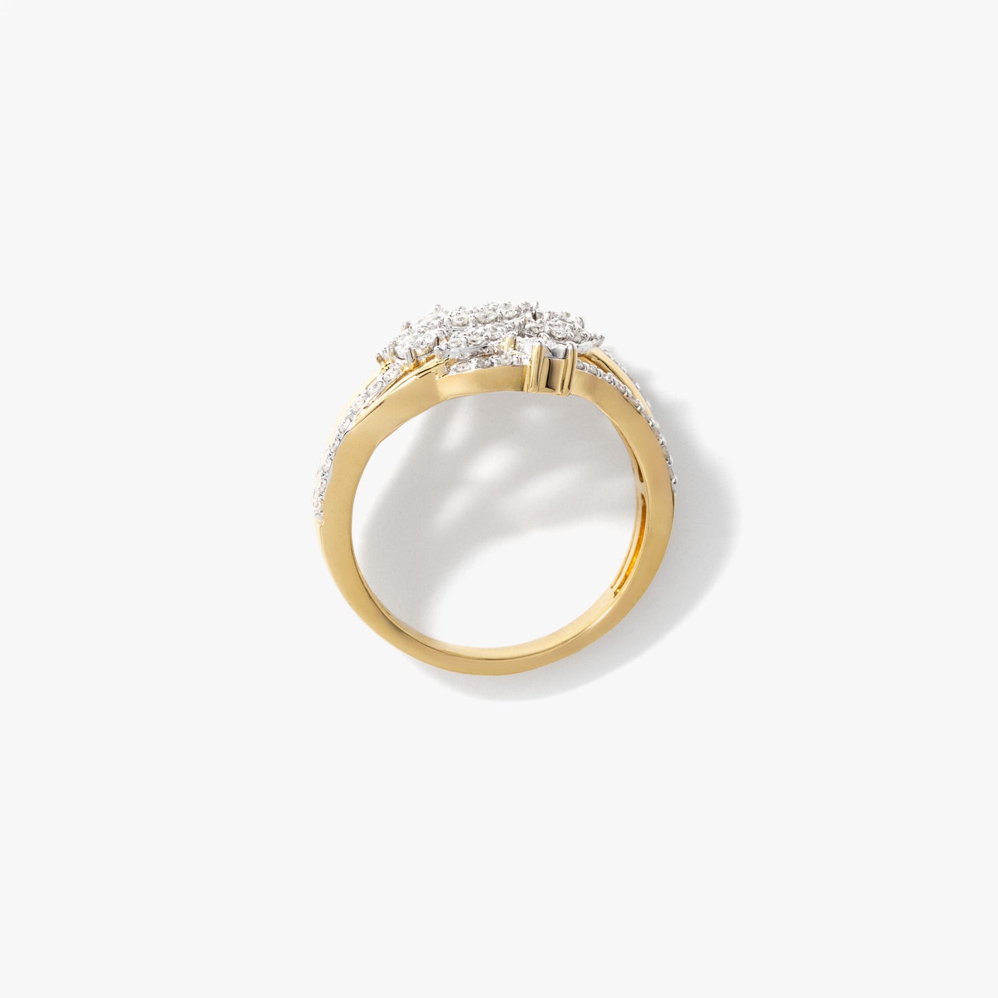 Diamond Dinner Ring in 10K Yellow and White Gold (0.53 ct tw)