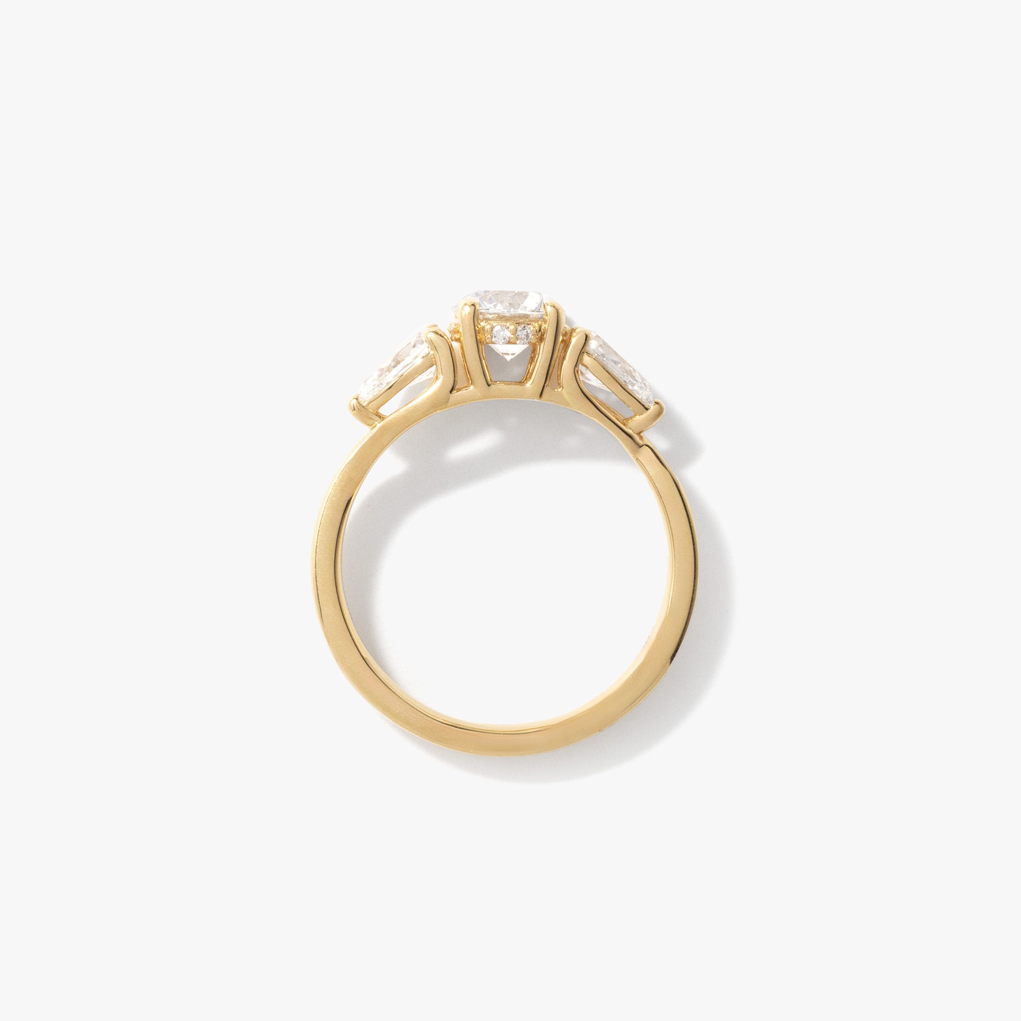 Lab Grown Diamond Engagement Ring 14K Yellow Gold (1.37 ct tw)