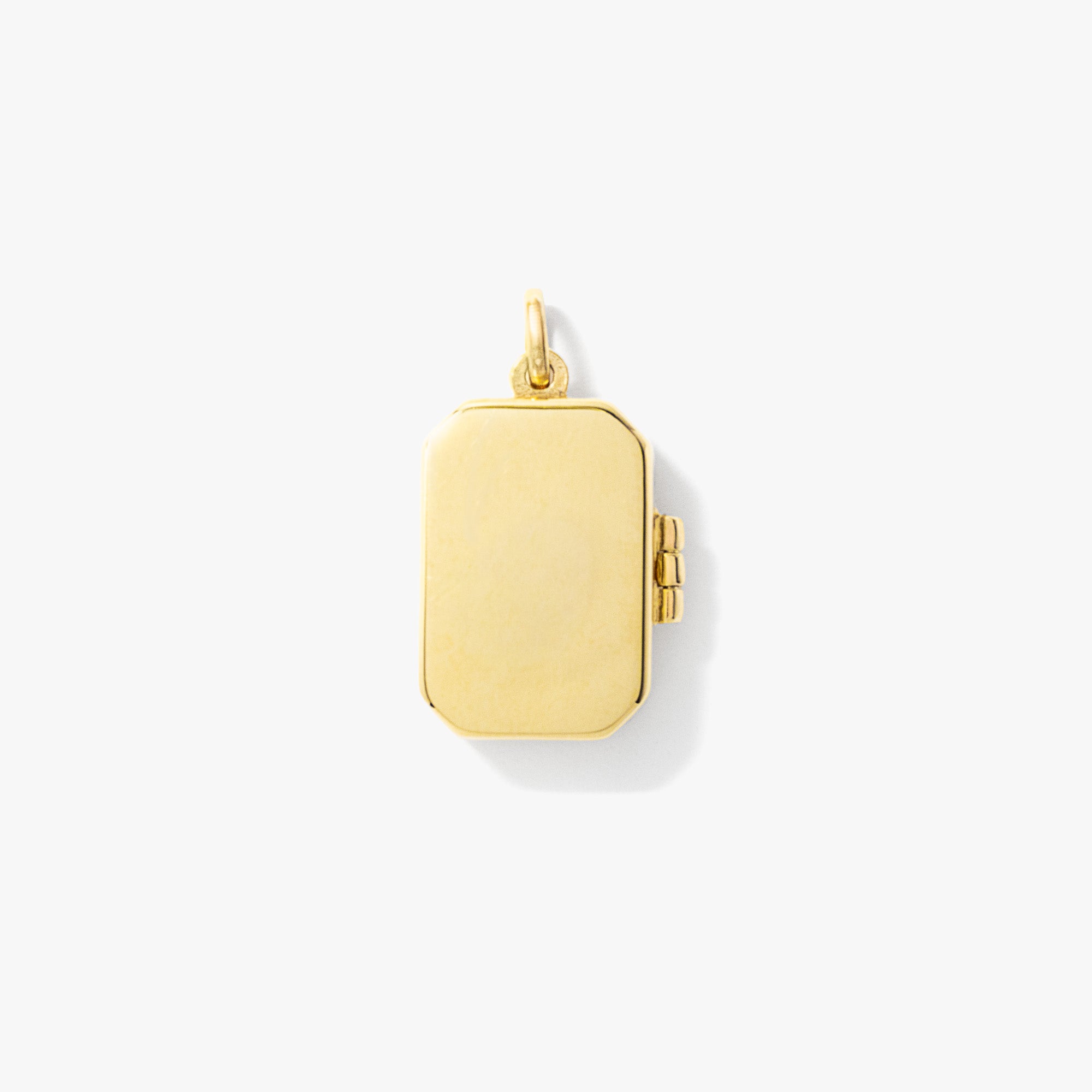 Rectangle Locket Pendant in 10K Yellow Gold