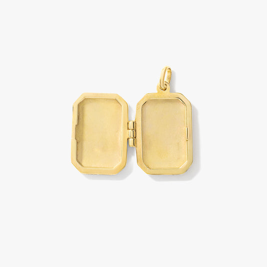 Rectangle Locket Pendant in 10K Yellow Gold
