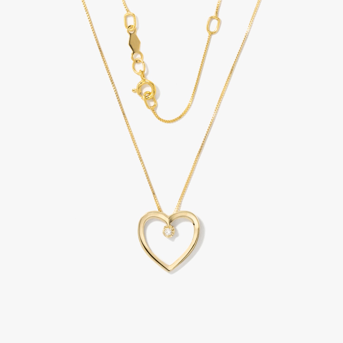 Heart Necklace in 10K Yellow Gold