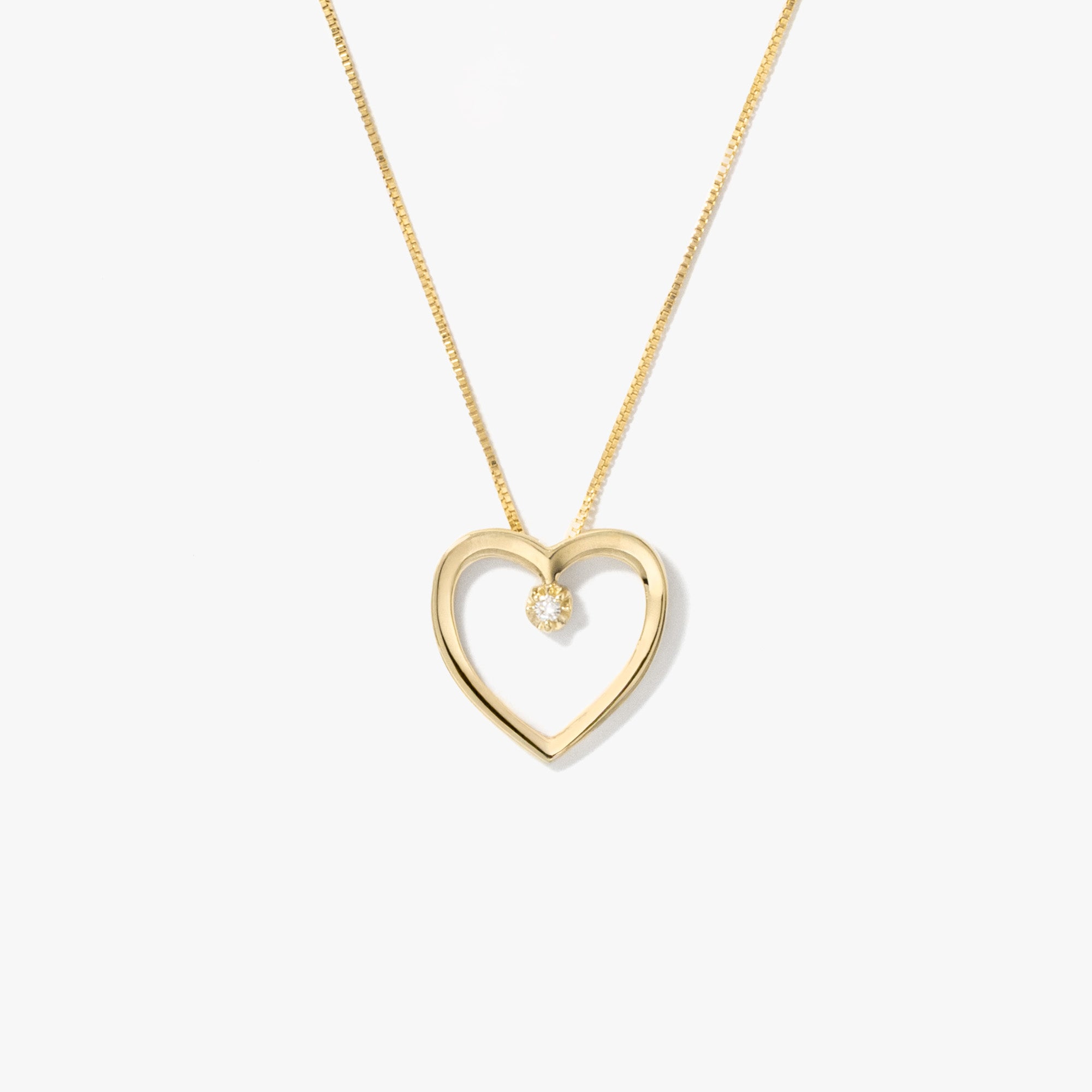 Heart Necklace in 10K Yellow Gold