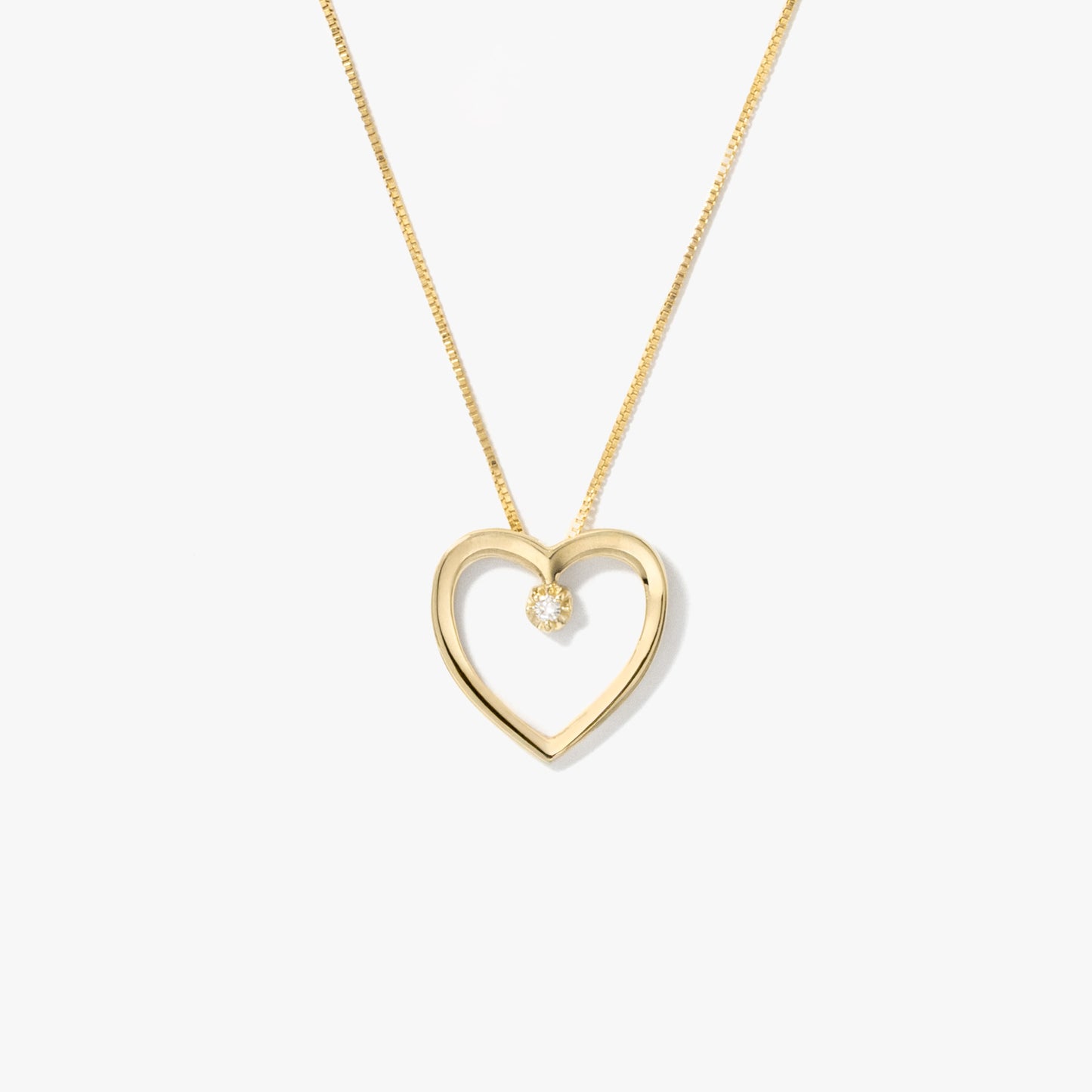 Heart Necklace in 10K Yellow Gold