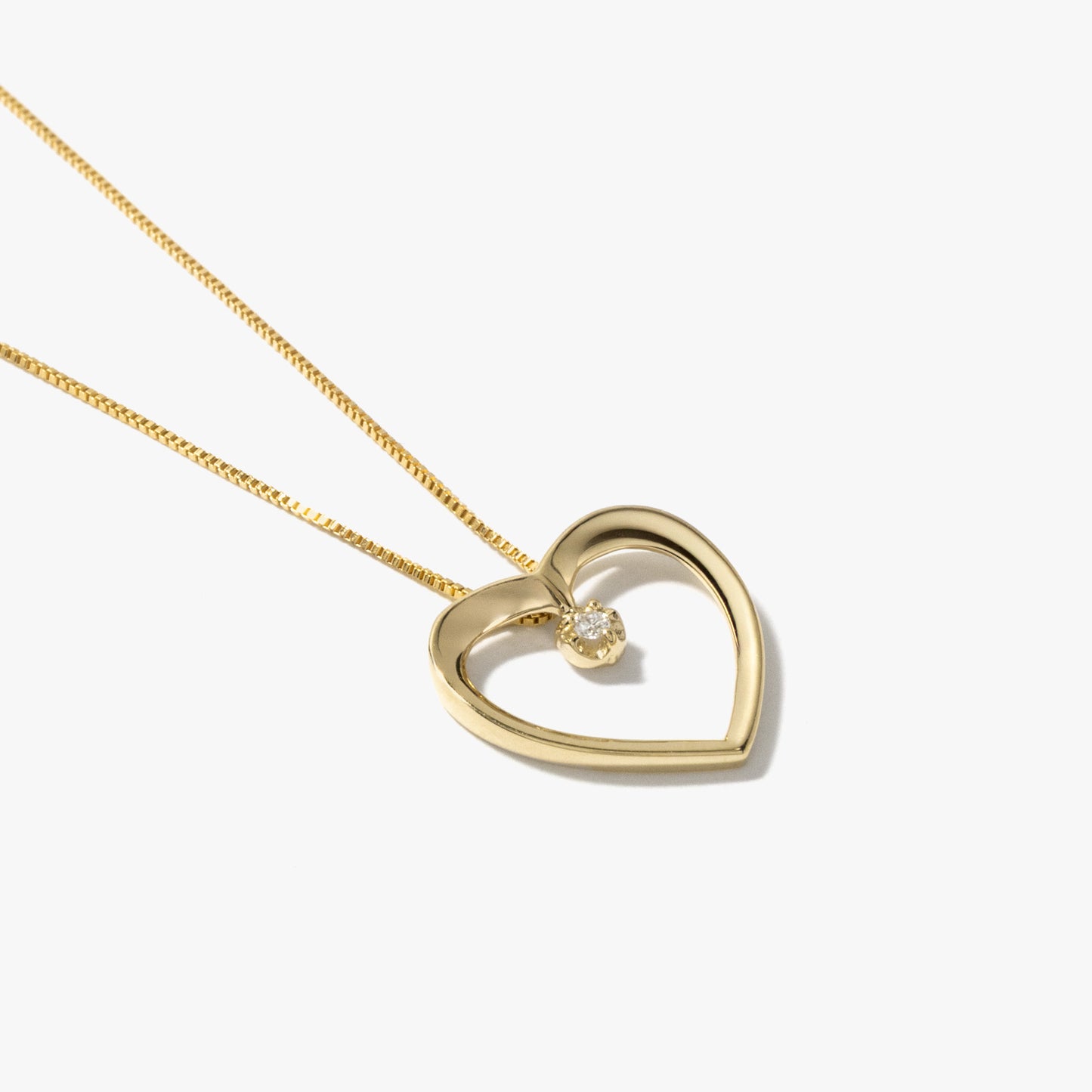 Heart Necklace in 10K Yellow Gold
