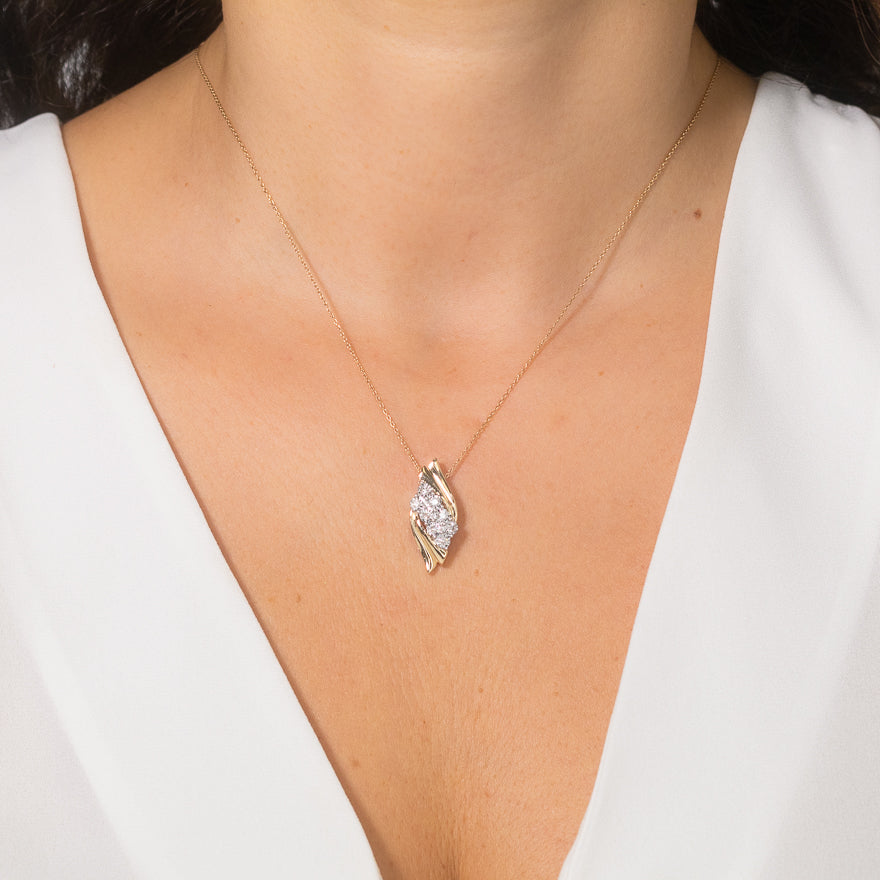 21 Carat Diamond Necklace in 10k Gold - The Jewelry Exchange | Direct  Diamond Importer