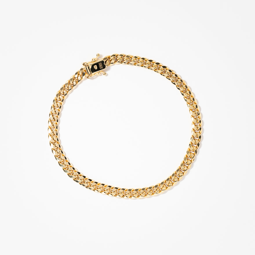 5mm Cuban Bracelet in 10K Italian Yellow Gold (8.5")