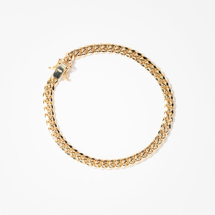 6mm Cuban Bracelet in 10K Italian Yellow Gold (8.5")