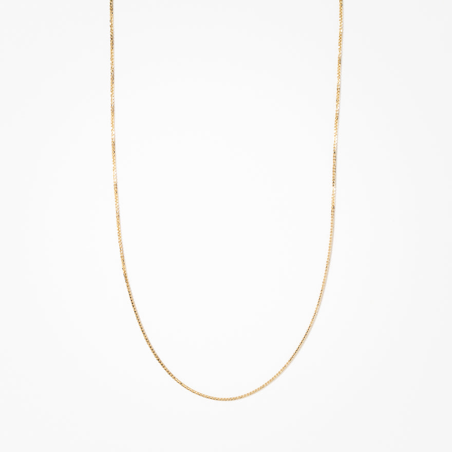 14K Yellow Gold 0.83mm Box Chain (18")