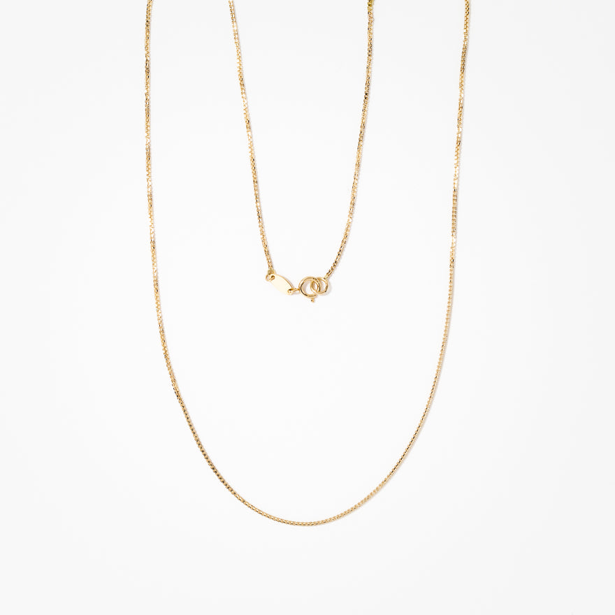 14K Yellow Gold 0.83mm Box Chain (18")