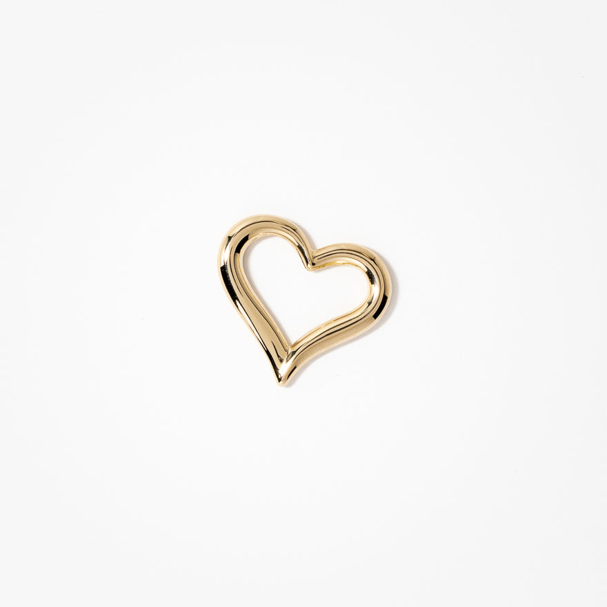 Open Heart Pendant in 14K Yellow Gold