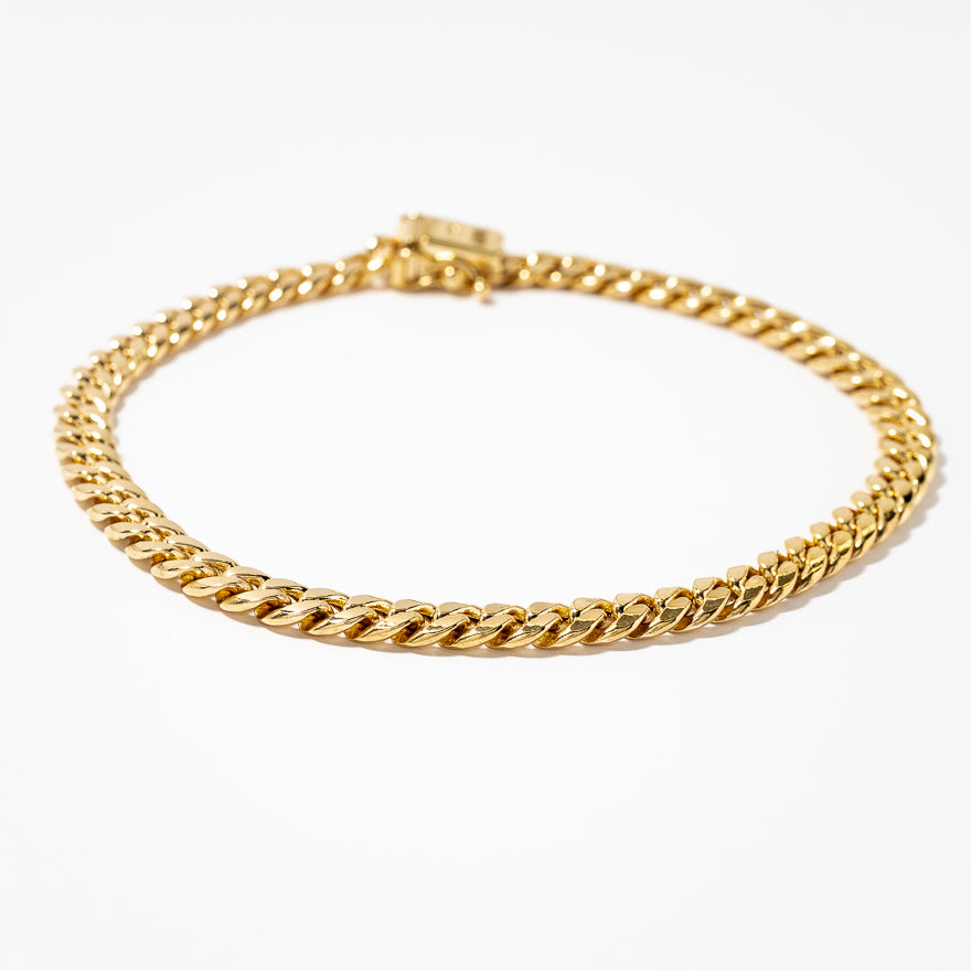 5mm Cuban Bracelet in 10K Italian Yellow Gold (8.5")