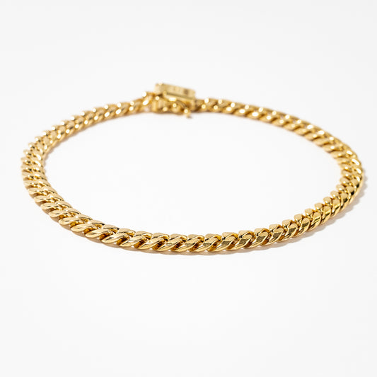 5mm Cuban Bracelet in 10K Italian Yellow Gold (8.5")