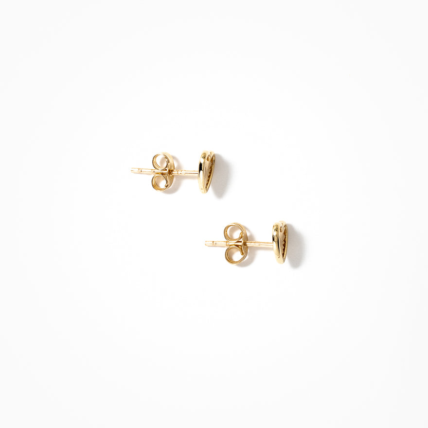 Sunray Heart Earrings in 10K Yellow Gold