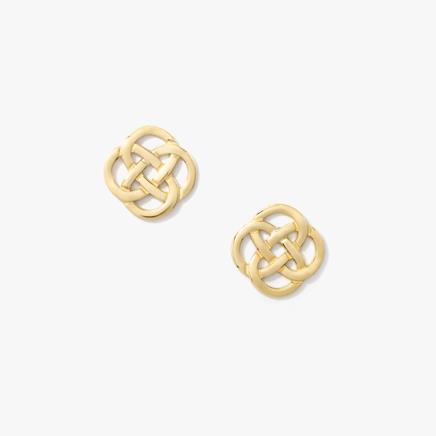 Trinity Knot Earrings in 10K Yellow Gold