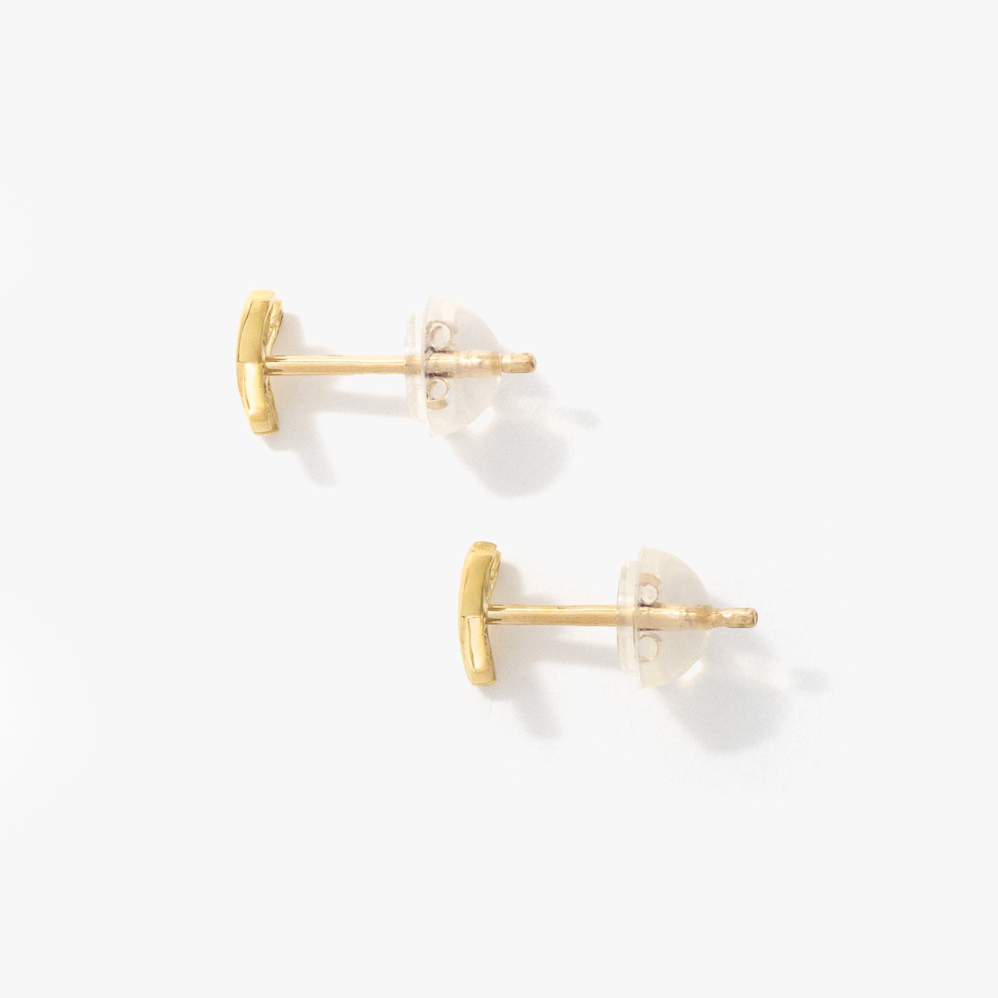 X Stud Earrings in 10K Yellow Gold