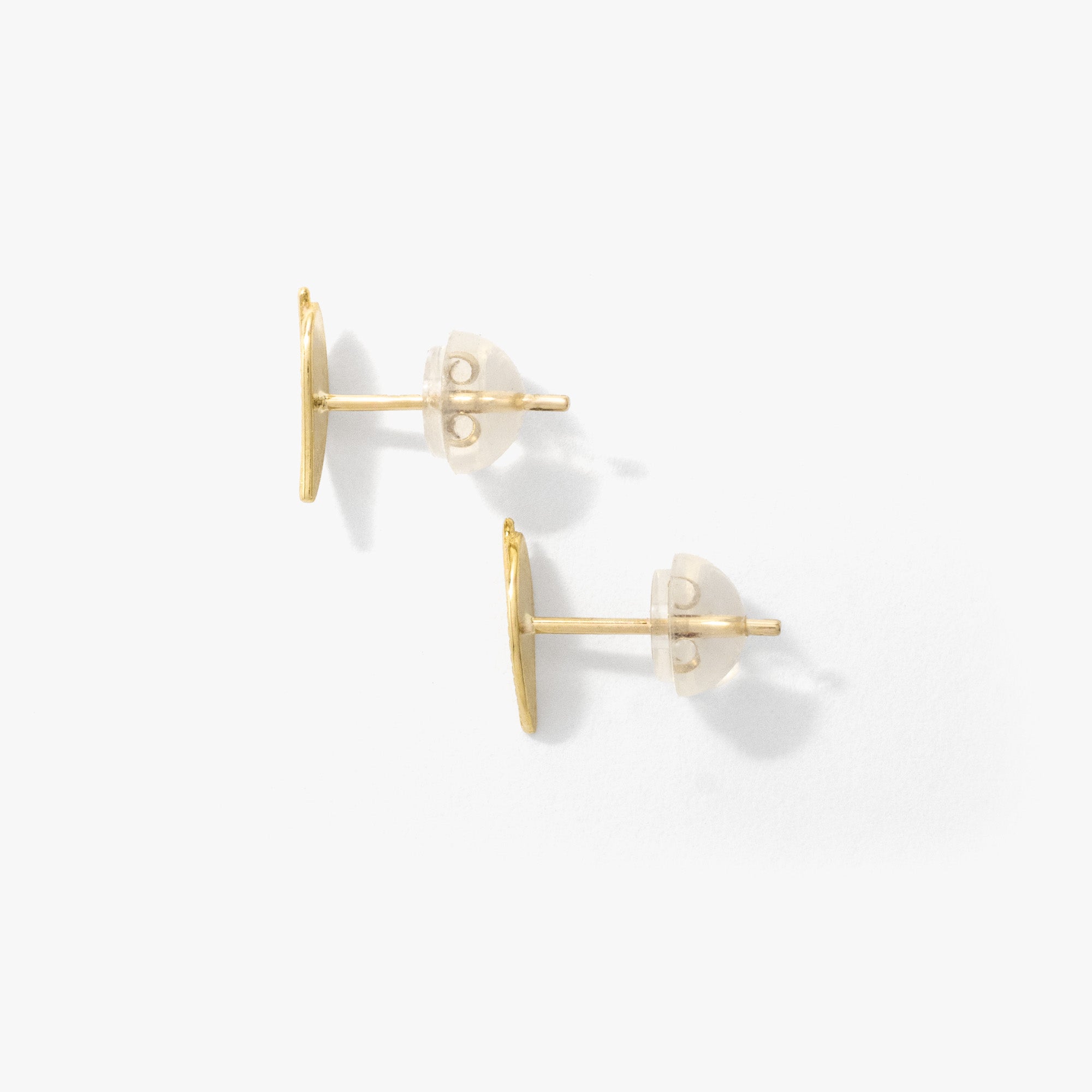 Leaf Stud Earrings in 10K Yellow Gold