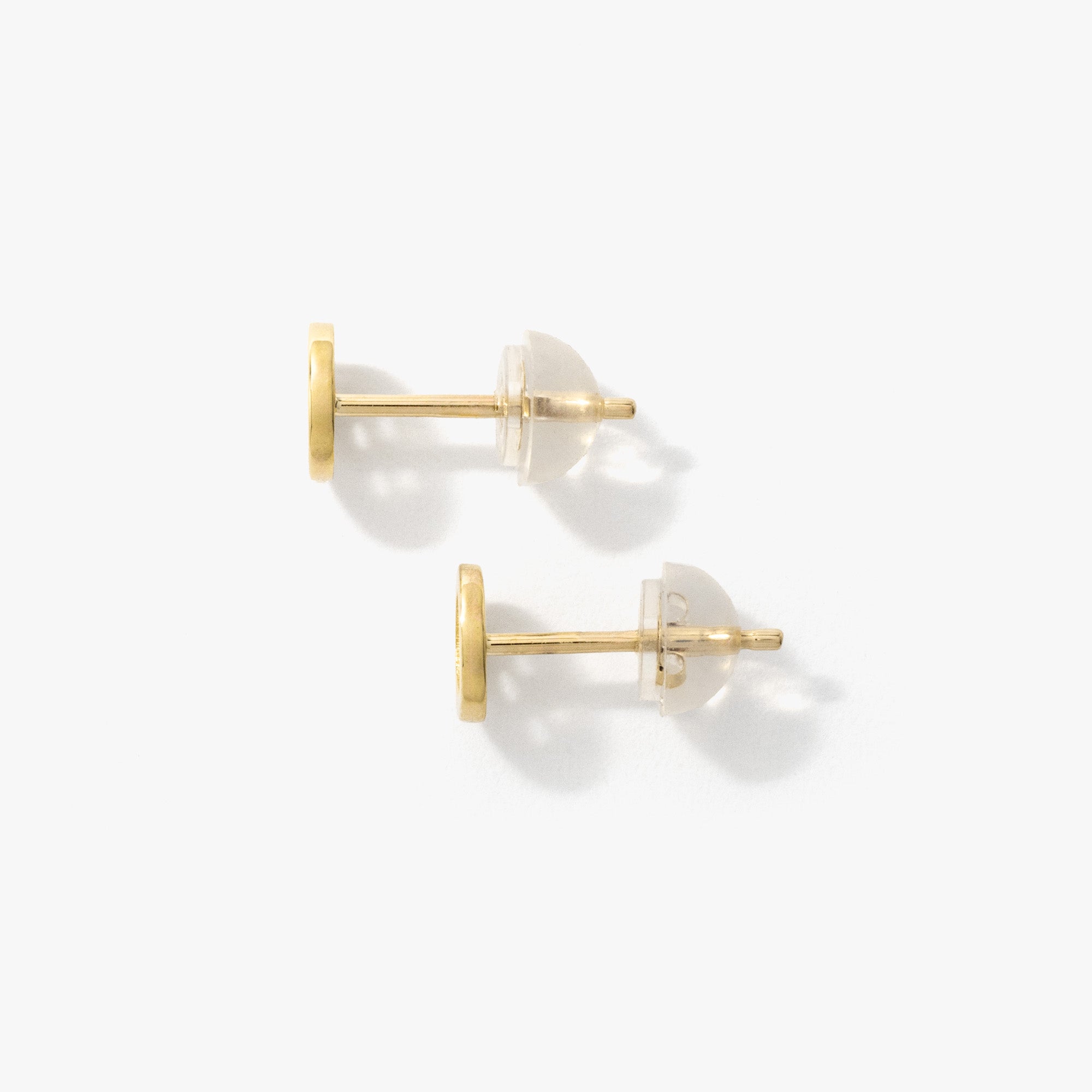 Button Stud Earrings in 10K Yellow Gold
