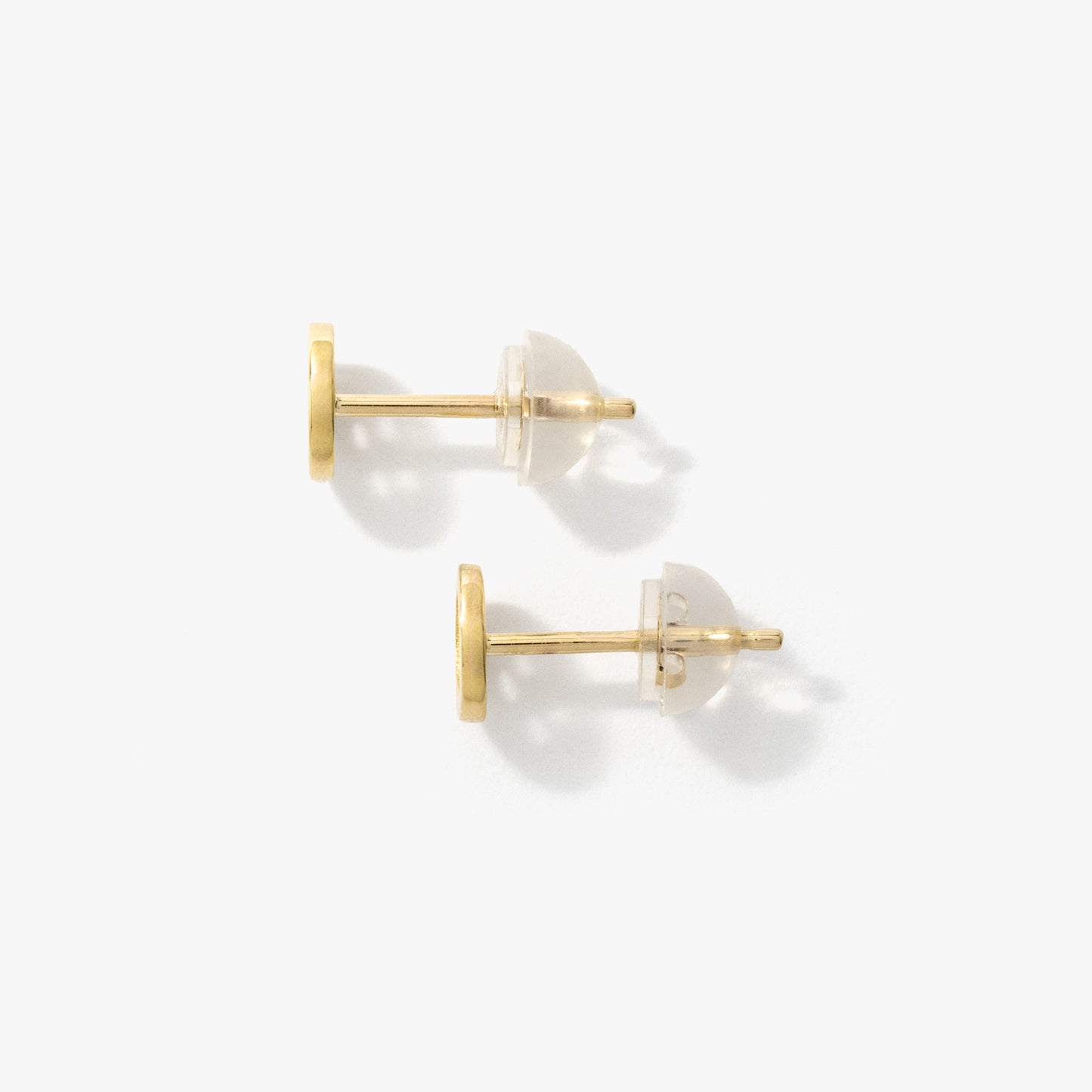 Button Stud Earrings in 10K Yellow Gold