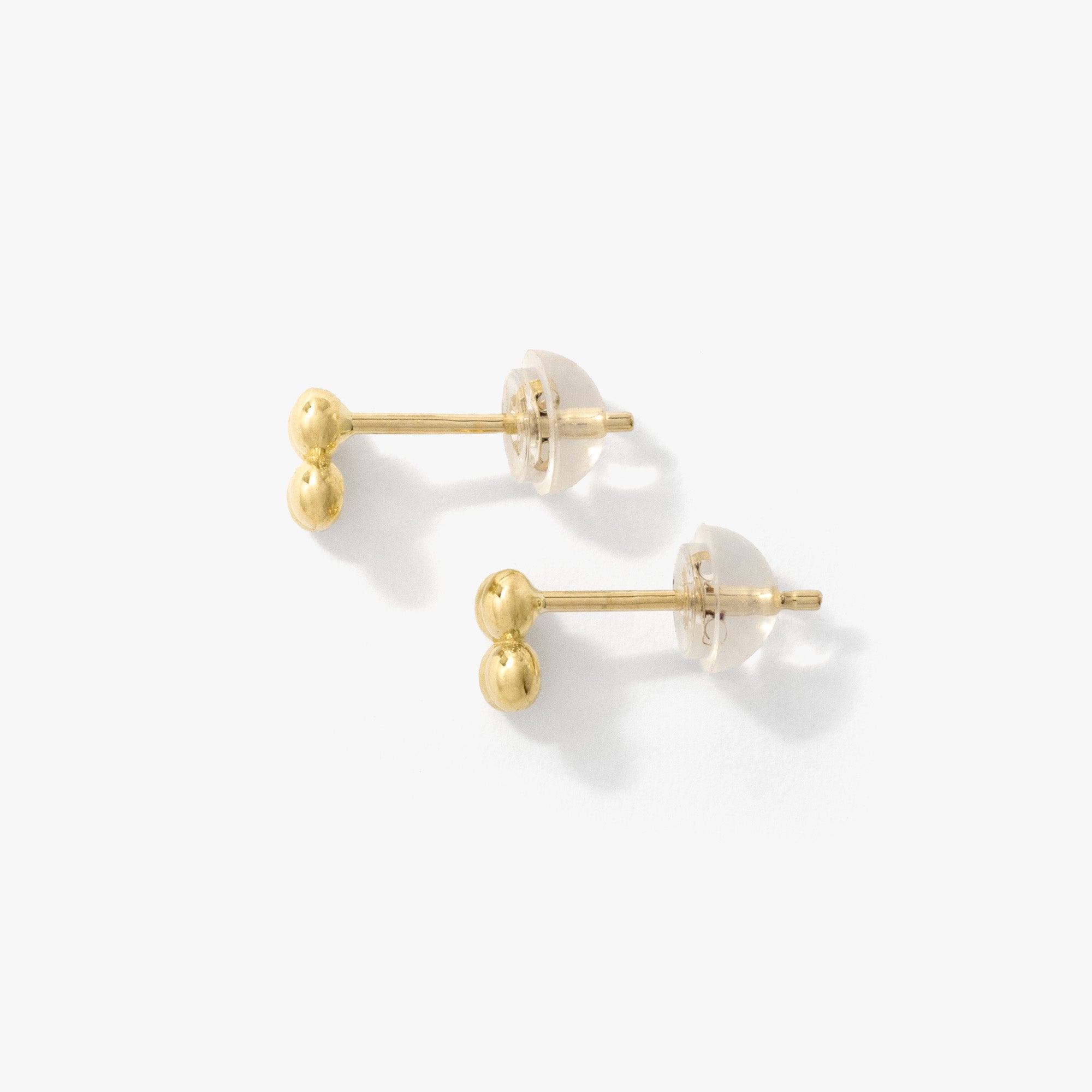 Beaded Stud Earrings in 10K Yellow Gold