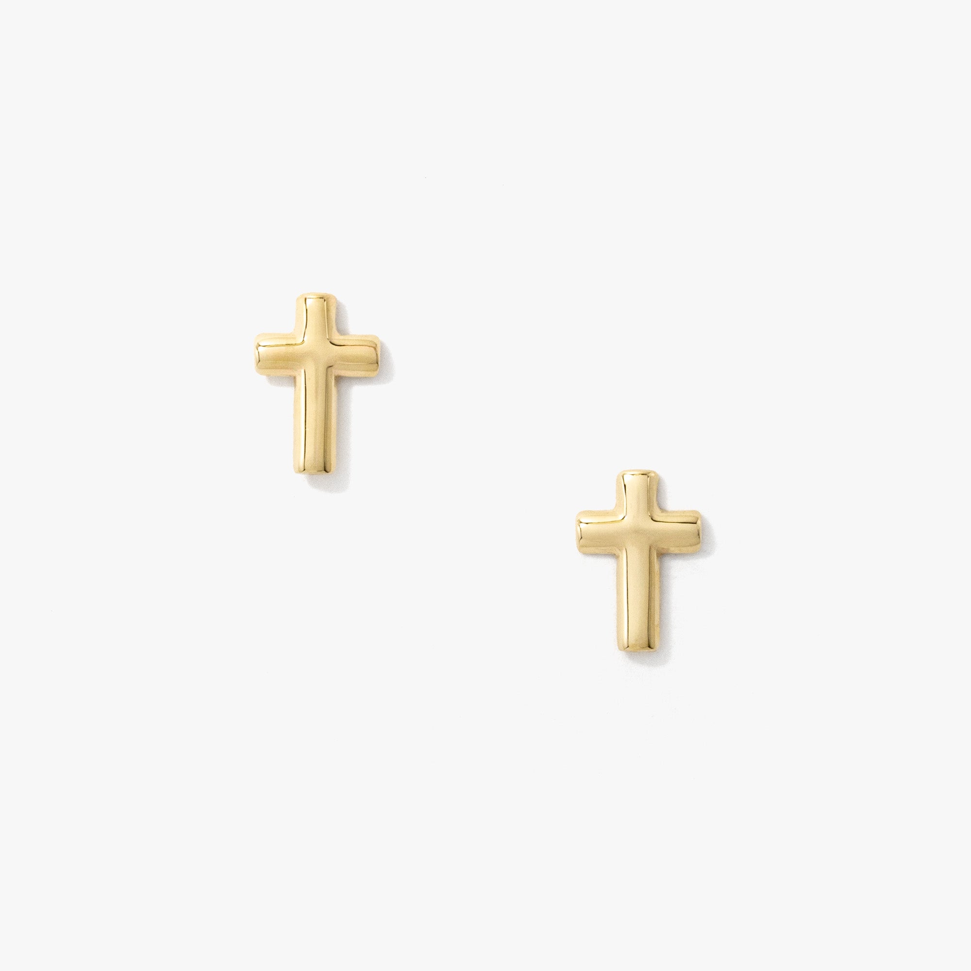 Cross Earrings in 10K Yellow Gold