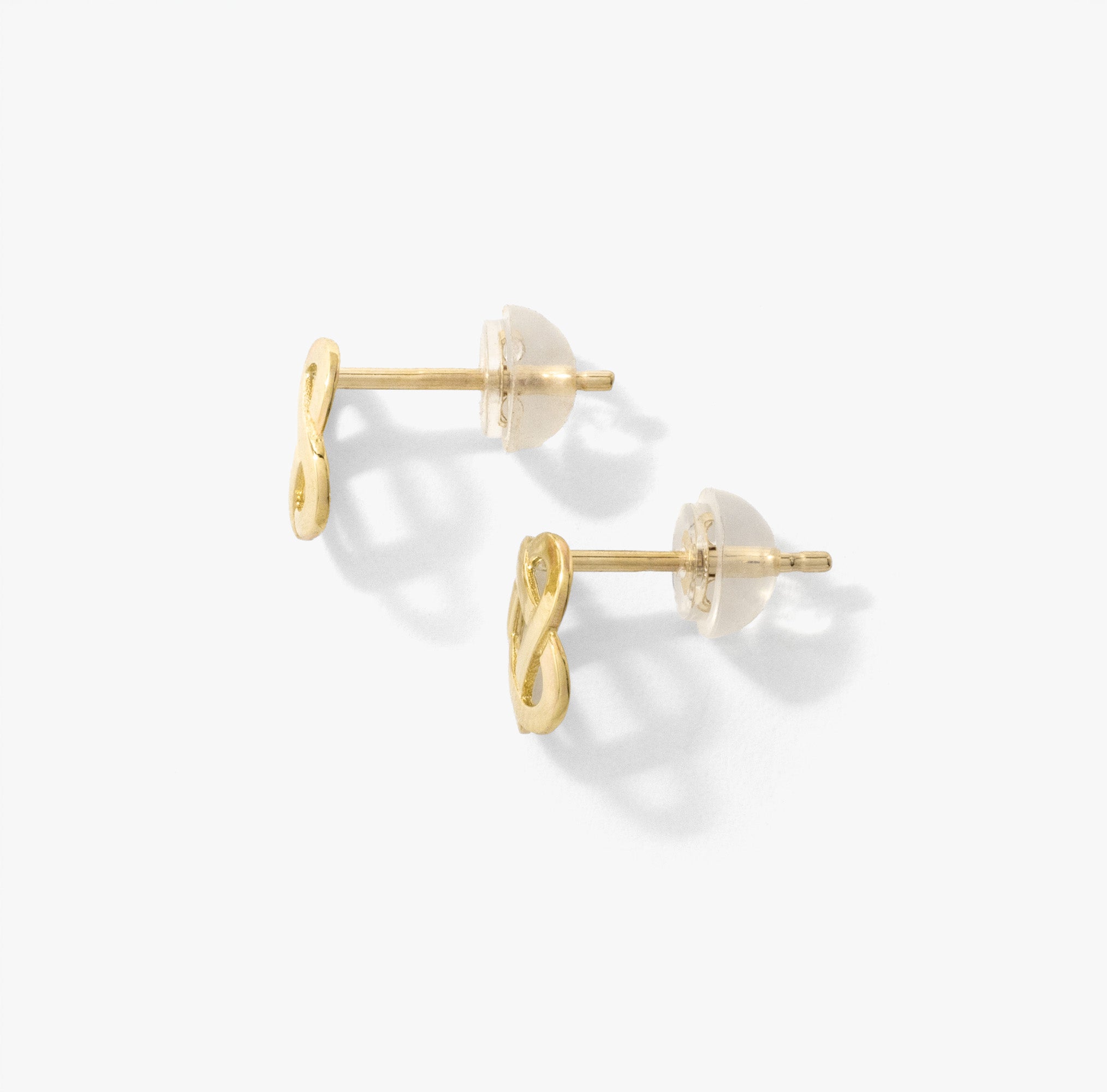 Trinity Knot Stud Earrings in 10K Yellow Gold