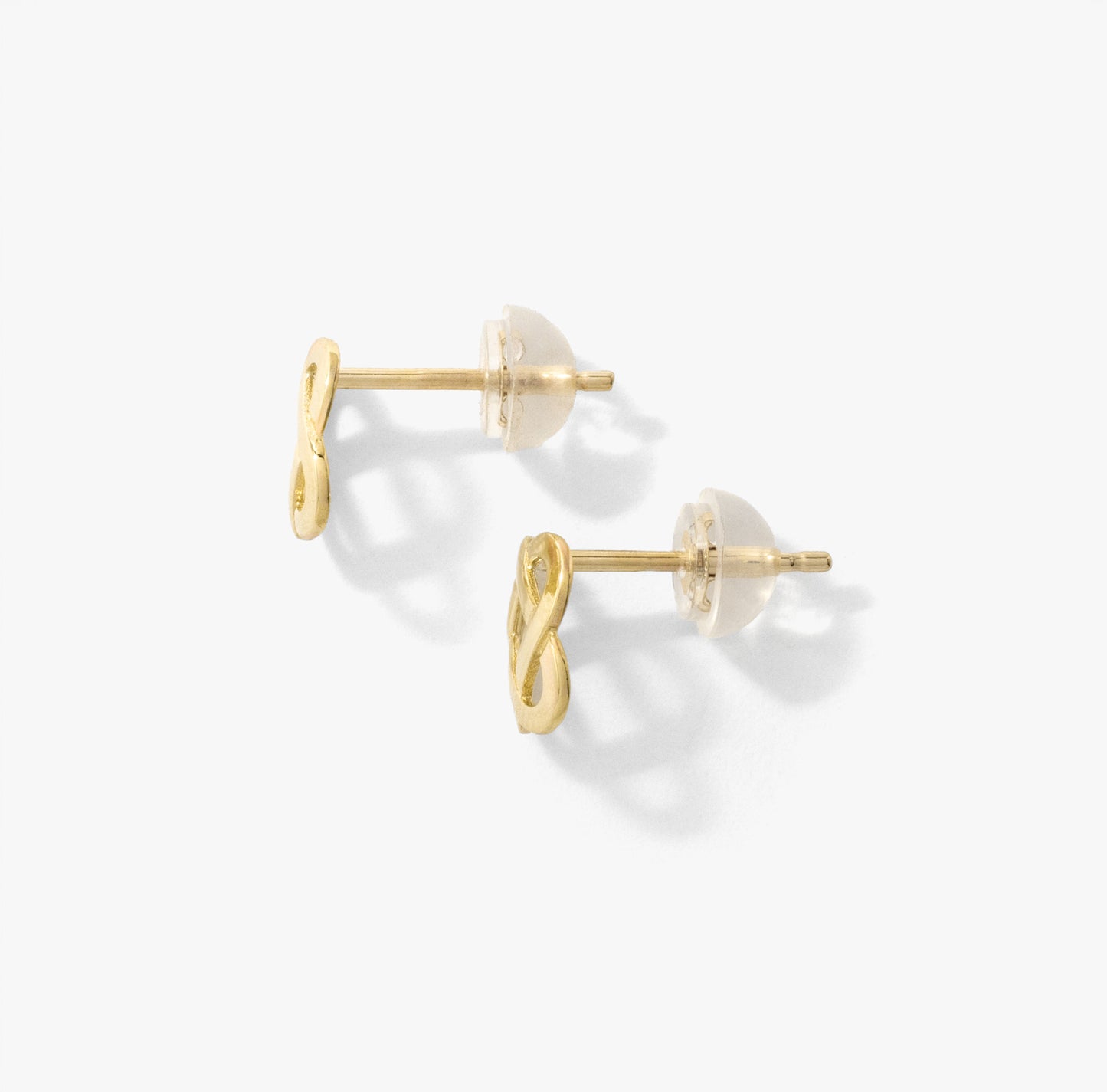 Trinity Knot Stud Earrings in 10K Yellow Gold
