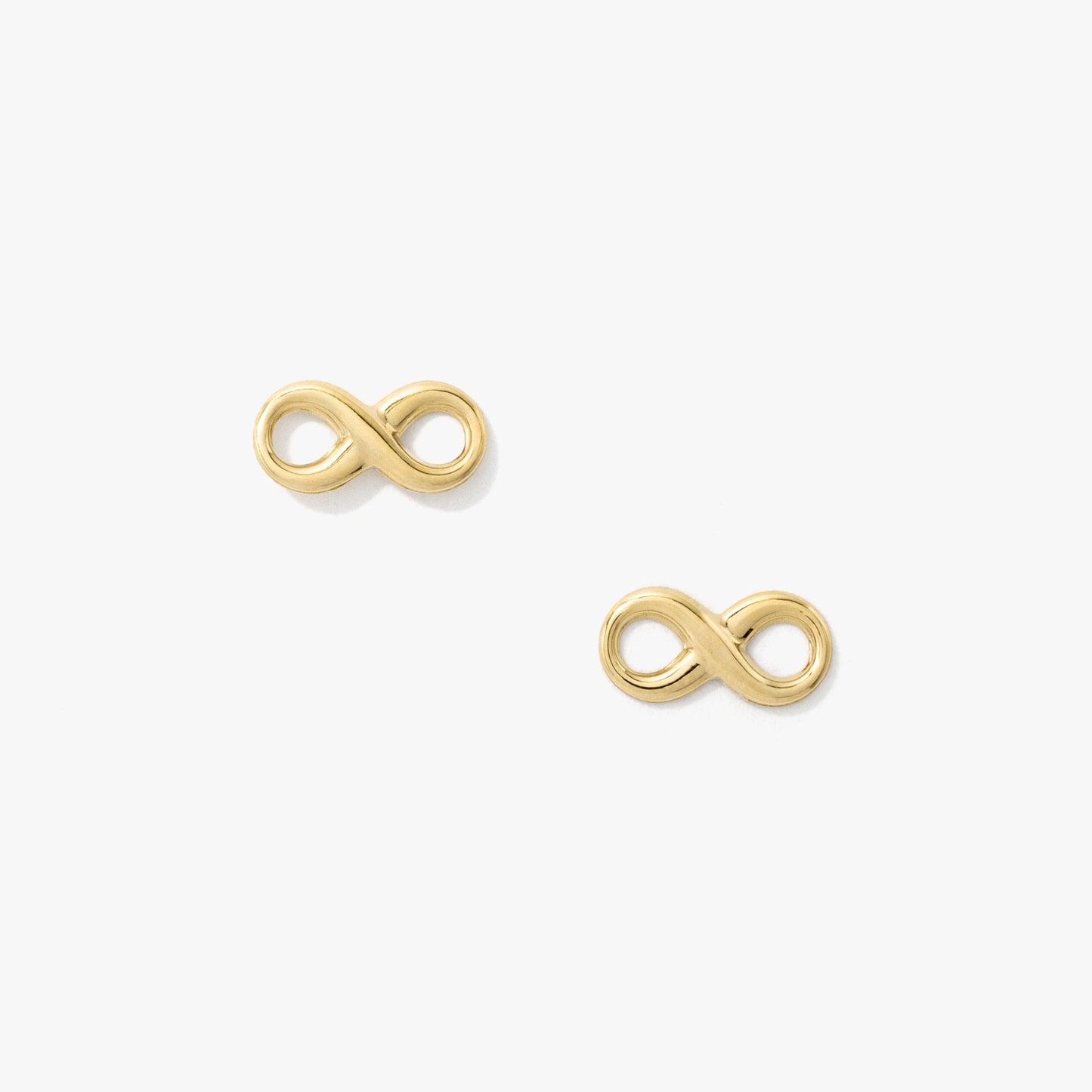 Infinity Stud Earrings In 10K Yellow Gold
