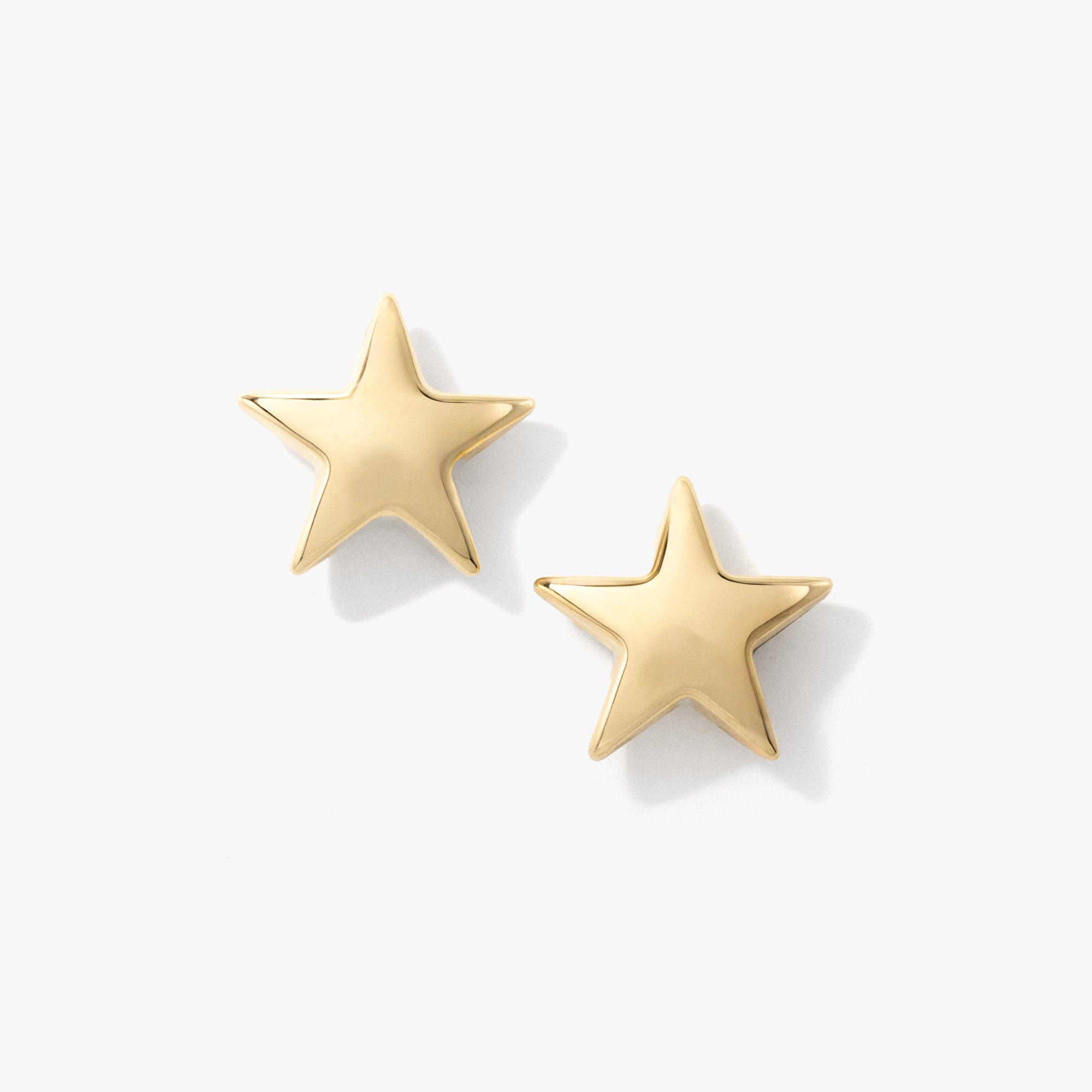 Star Stud Earrings in 10K Yellow Gold