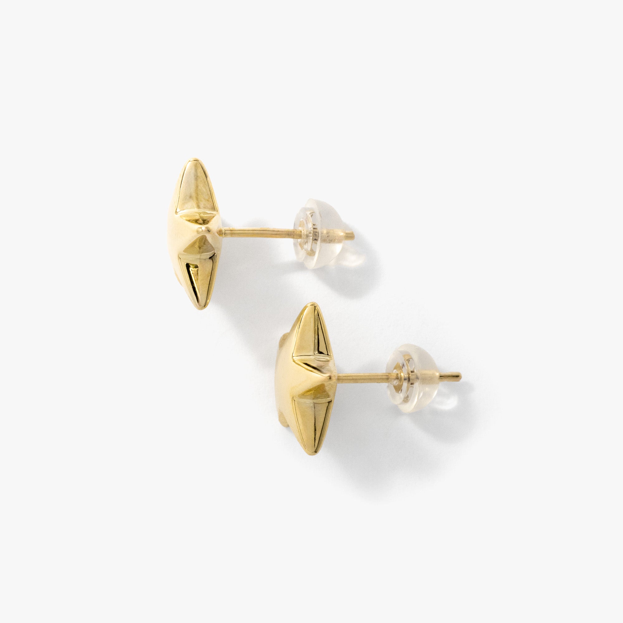 Star Stud Earrings in 10K Yellow Gold