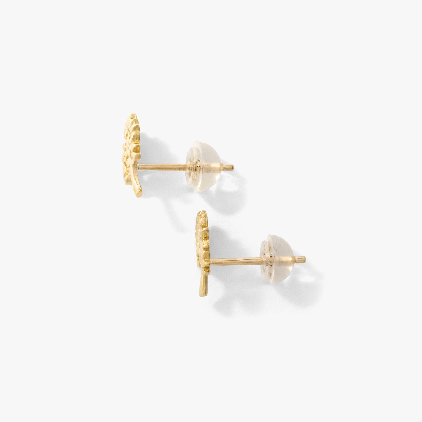 Family Tree Stud Earrings in 10K Yellow Gold