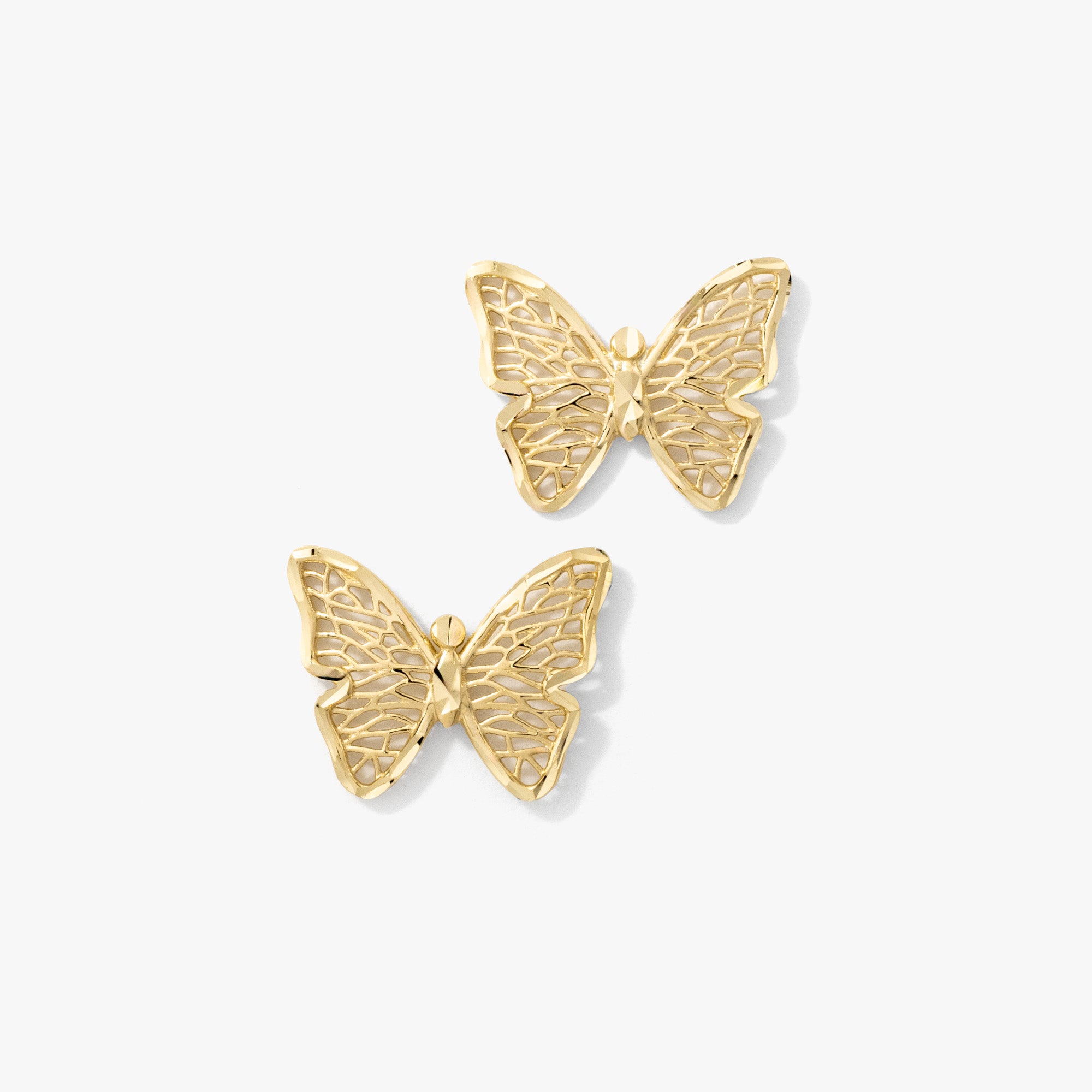 Butterfly Stud Earrings in 10K Yellow Gold